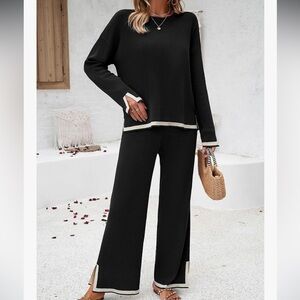 ePretty Black and Cream Lounge Set